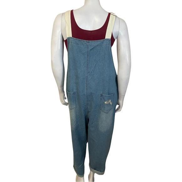 YESNO P60 WOMENS JEANS CROPPED PANTS OVERALL JUMPSUIT - Picture 8 of 11